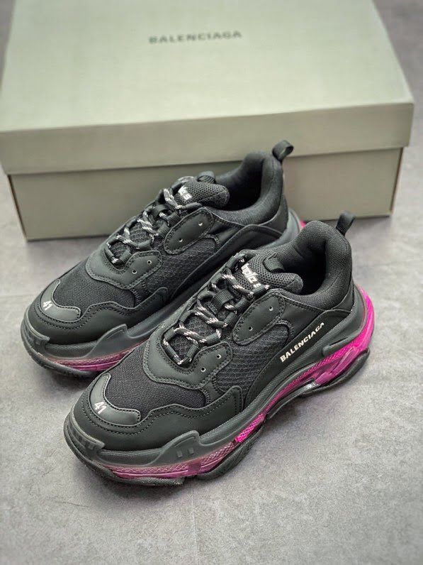 Balenciaga經典款男女鞋 巴黎世家頂級版本Triple S 3.0 巴黎世家三代全新配色復古休閒跑鞋 Balenciaga情侶款老爹鞋  hdbl1045